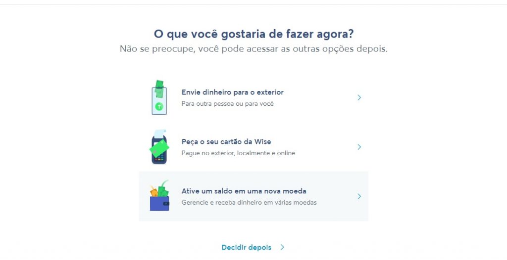 Conta Global para Portugal do Brasil: aplicativo