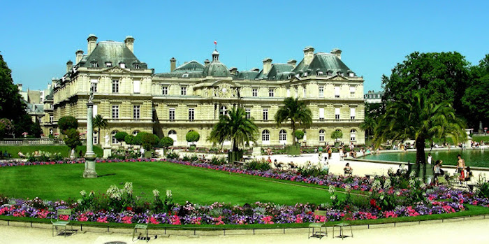 Vista externa do Jardim Luxemburgo em Paris