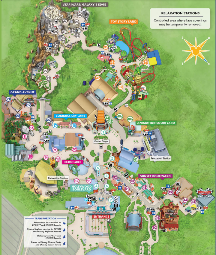 Mapa do parque Hollywood Studios