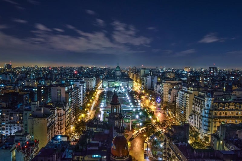 Noite belíssima de Buenos Aires