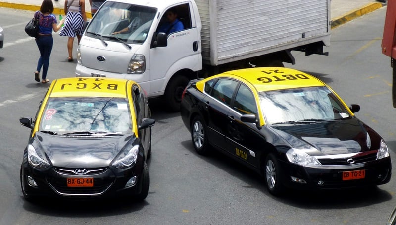 Táxis em Santiago