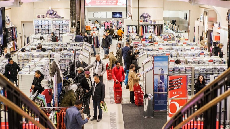 Compras nas lojas de departamento de Nova York