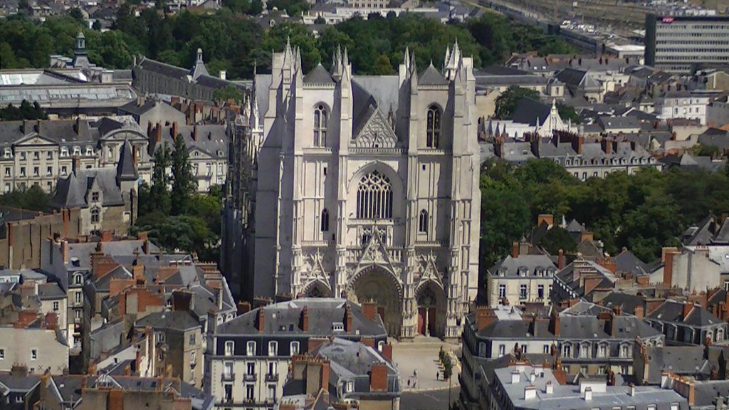 Vista da Catedral de Nantes