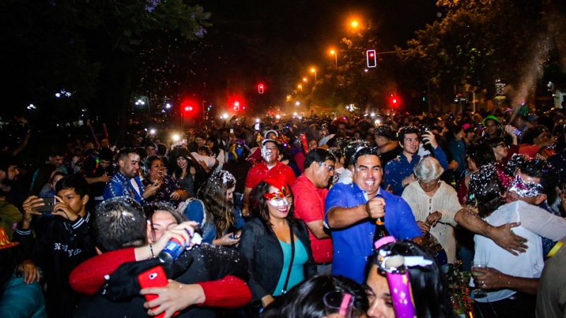 Tradições no Ano Novo em Santiago do Chile