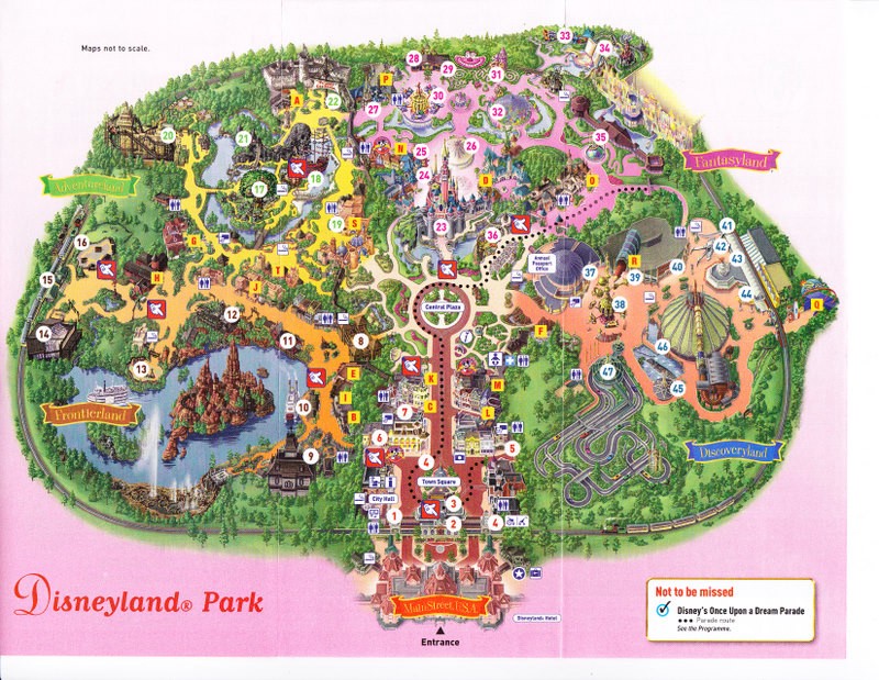Mapa do parque da Disneyland Paris