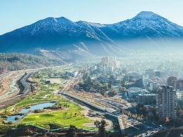 Santiago winter cityscape