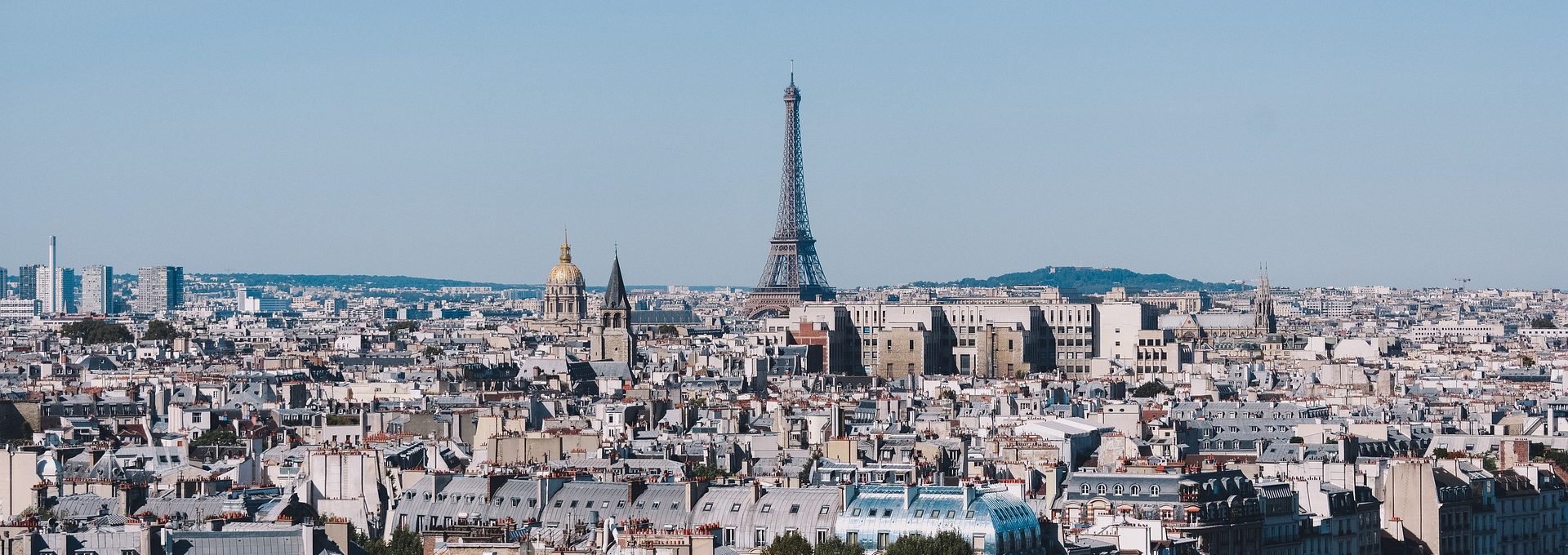 Vista da Torre Eiffel em Paris