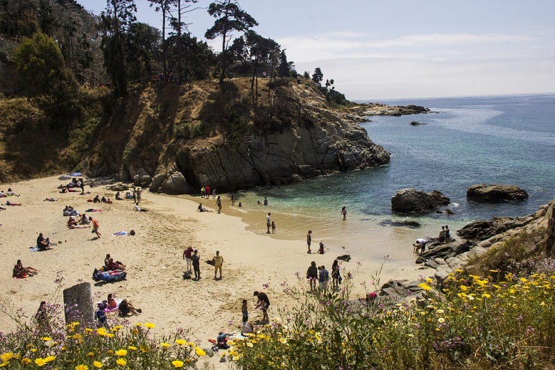 Praia em viña del Mar