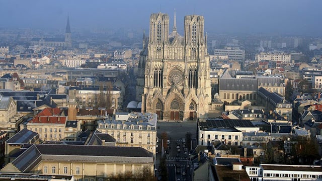 Vista da cidade de Reims na França