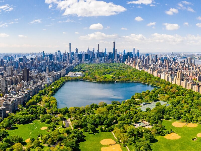 Central Park e arranha-céus de Nova York