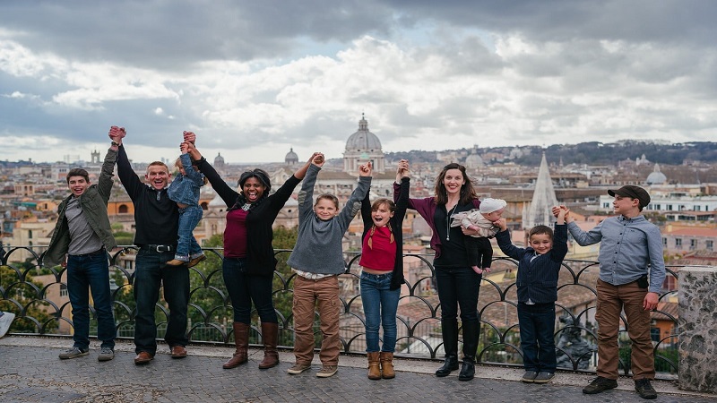 Roma com crianças