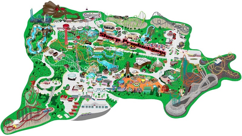 Mapa do Six Flags Magic Mountain