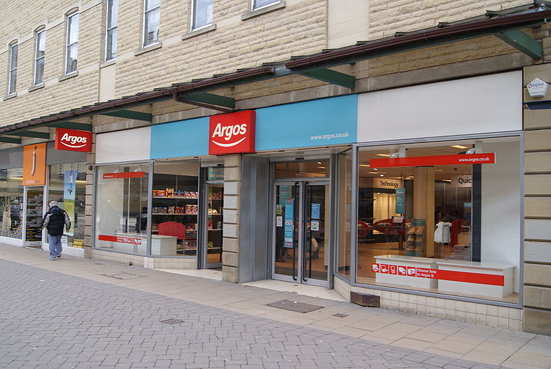 Fachada da loja Argos