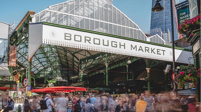 Vista externa do Borough Market em Londres