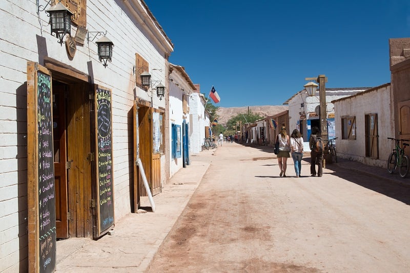 Centro da cidade de San Pedro Atacama