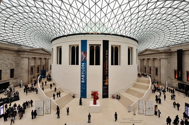 Vista interior do Museu Britânico em Londres