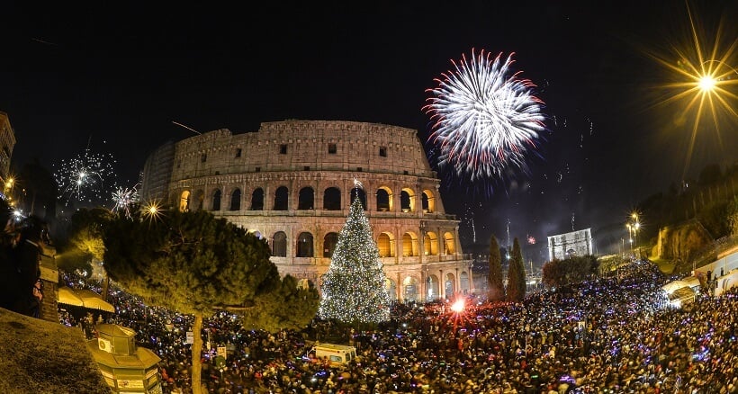 Fim de ano em Roma: Assista à queima de fogos no Ano Novo em Roma
