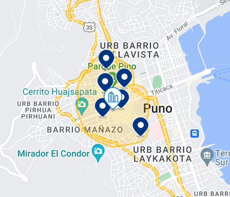 Mapa do centro de Puno