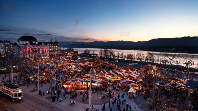 Mercado de Natal em Zurique