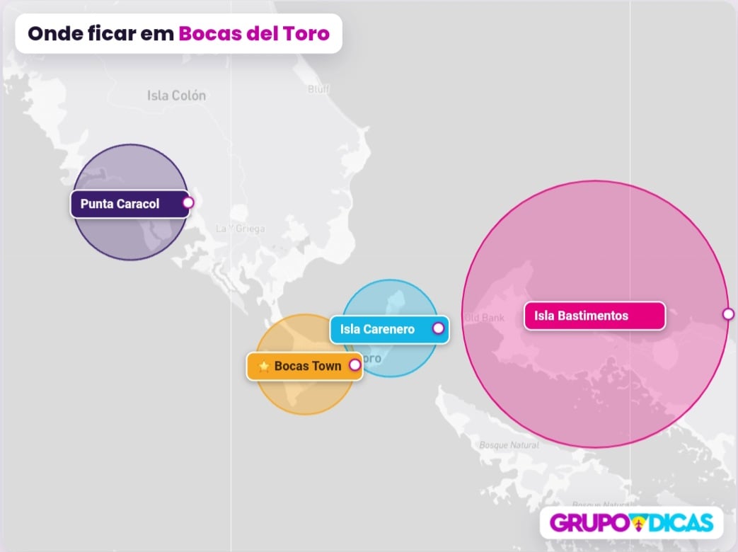 Mapa de Bocas del Toro Mapa de Bocas del Toro