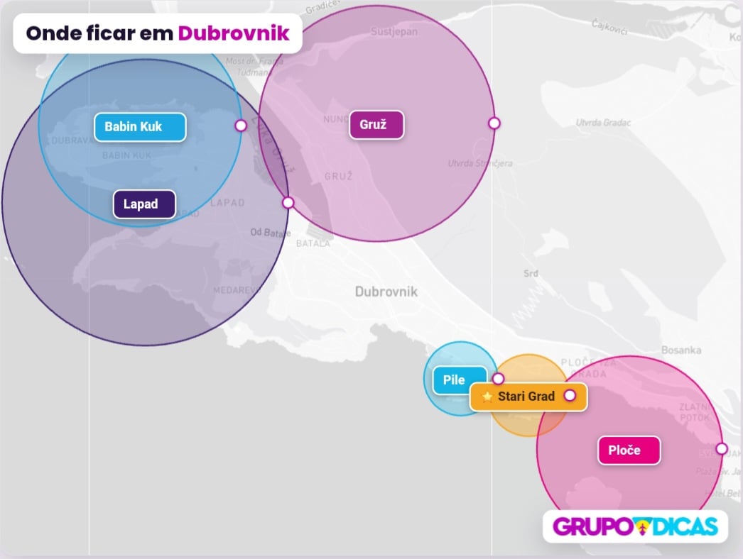 Mapa de Dubrovnik