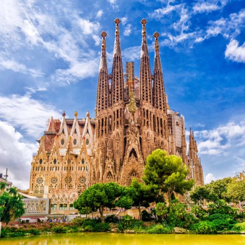 Vista da Catedral Sagrada Família em Barcelona