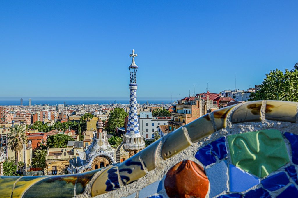 Vista do Park Güell em Barcelona