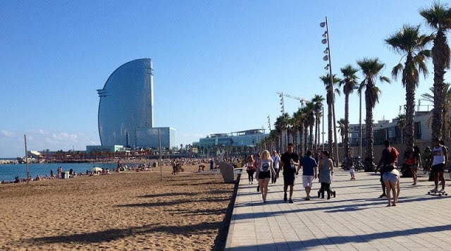 Vista da Praia Barceloneta