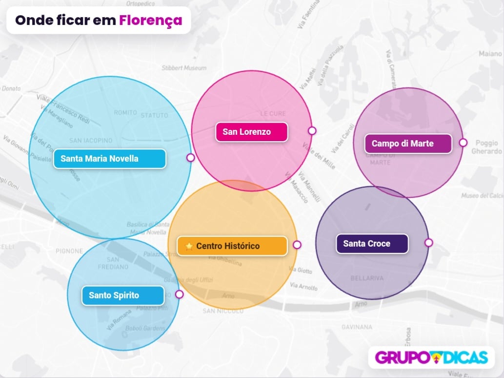 Mapa de Florença Mapa de Florença
