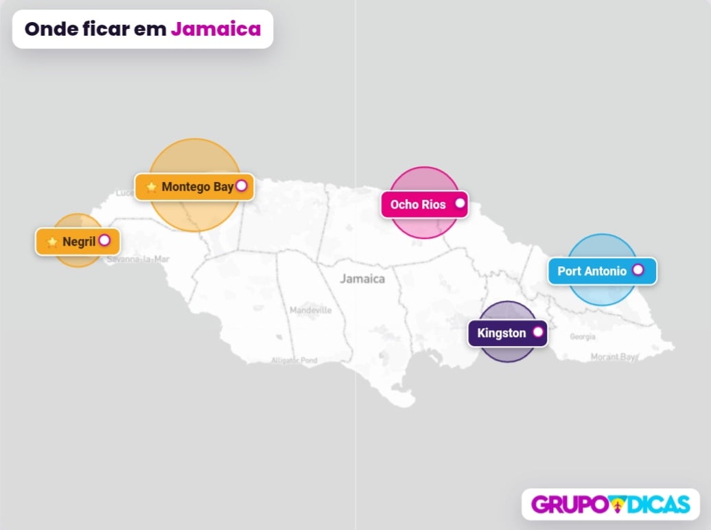 Mapa de Jamaica Mapa de Jamaica