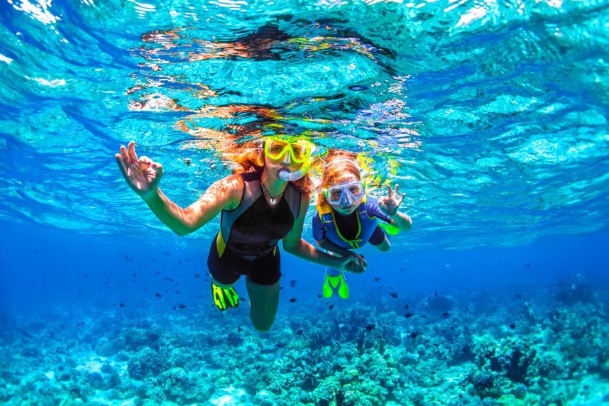 Snorkeling nas Bahamas