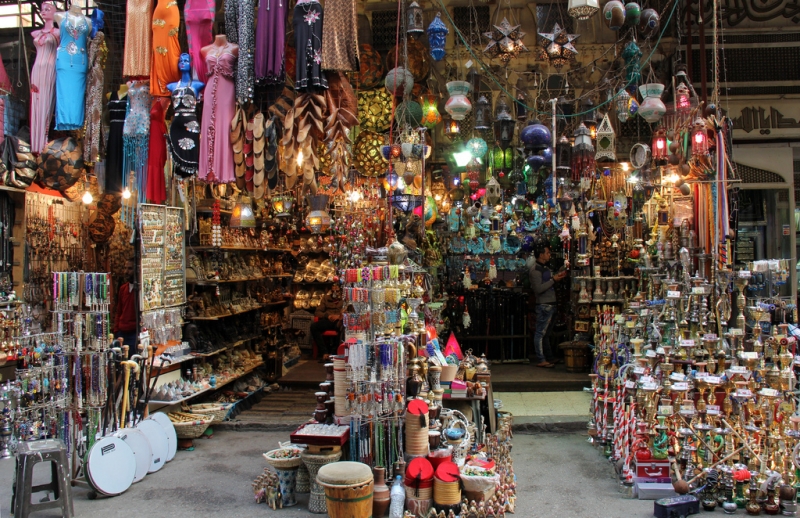 Mercado de Luxor no Egito