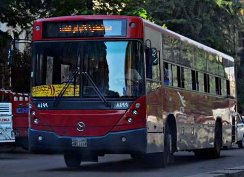 Ônibus em Cairo no Egito
