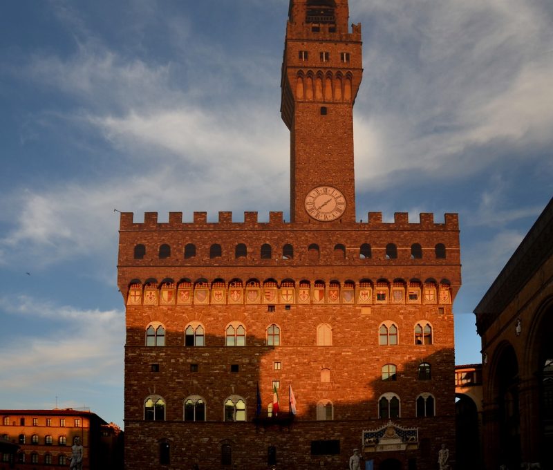 Fachada do Palazzo Vecchio em Florença.