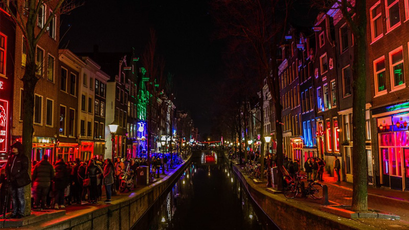 Visita ao Red Light District em Amsterdã