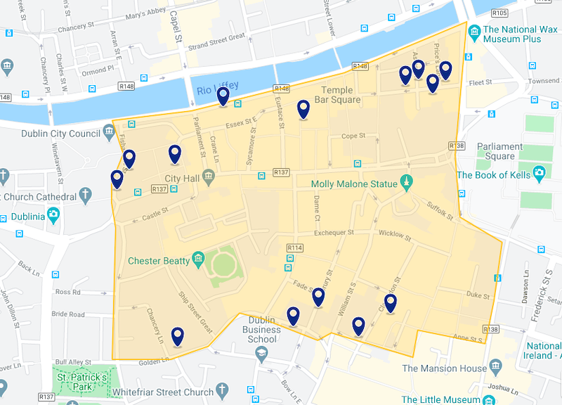 Mapa de Dublin - melhor região