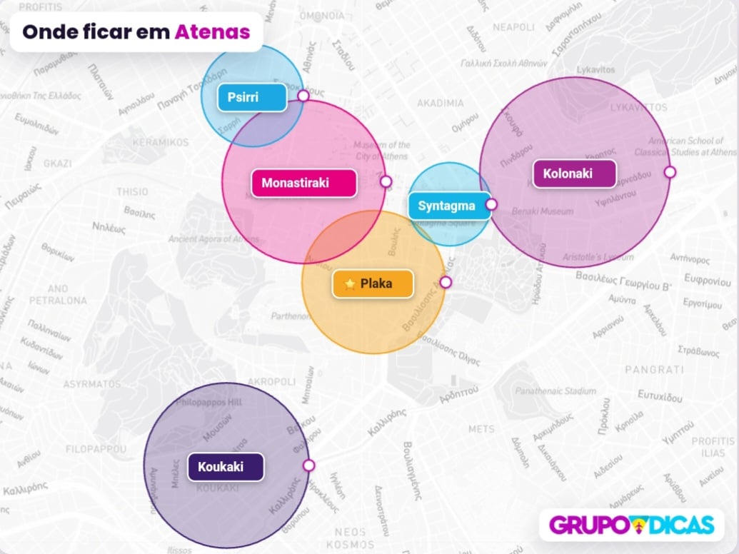 Mapa de Atenas Mapa de Atenas