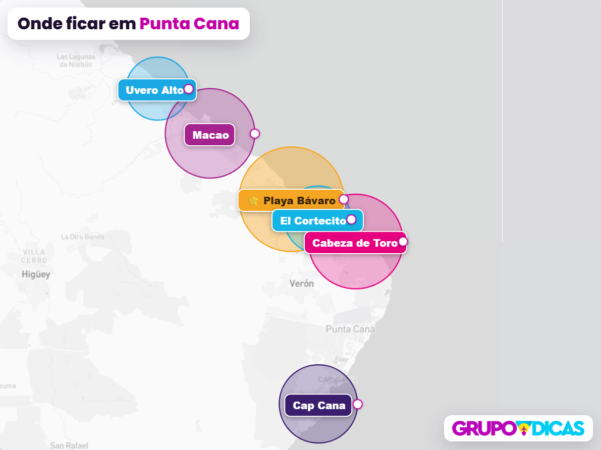 Mapa de Punta Cana Mapa de Punta Cana