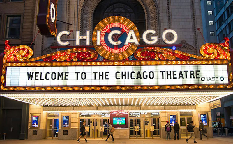 Entrada do Chicago Theatre