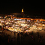 Jemaa el Fna durante a noite