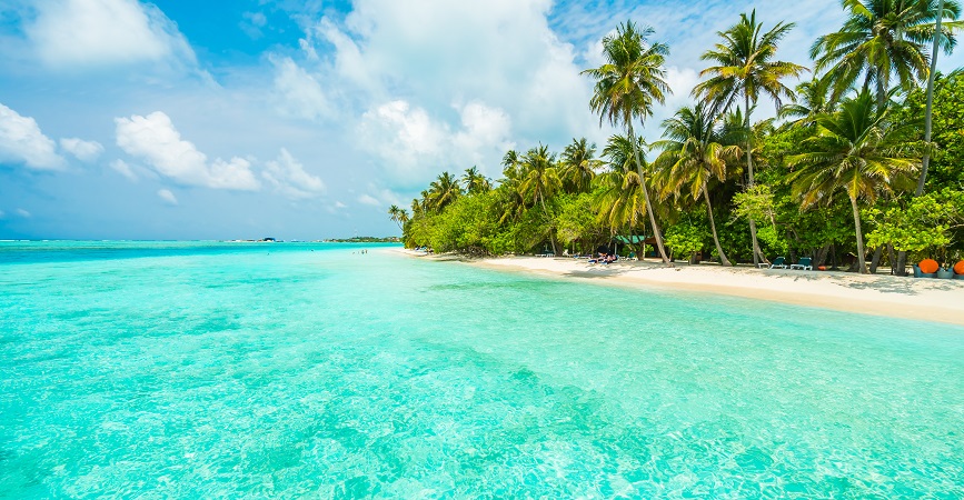 Mar azul cristalino em Punta Cana