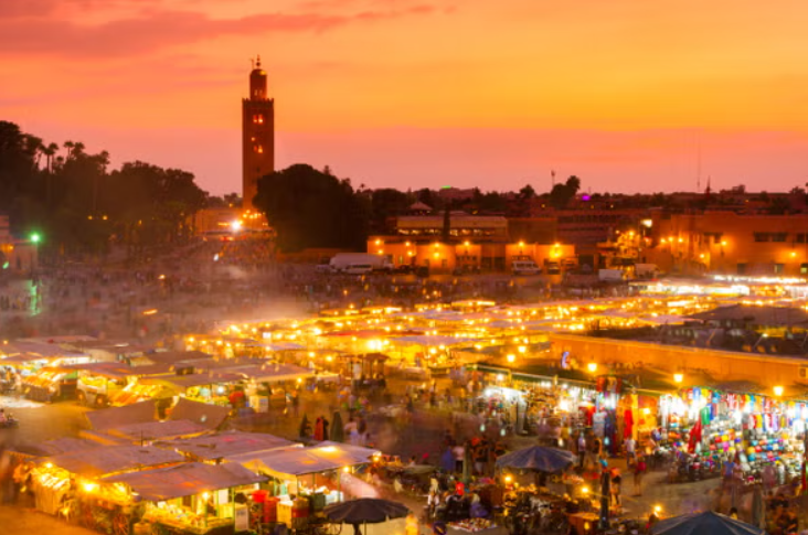 Medina em Marrakesh à noite