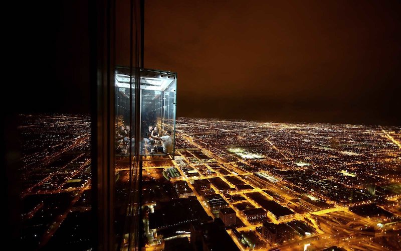 Skydeck Chicago à noite