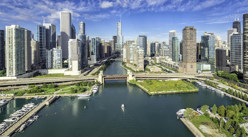 Vista do Chicago River