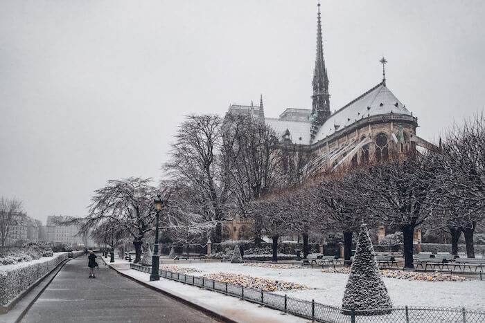 Inverno em Paris na França
