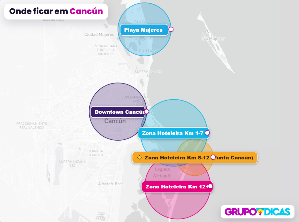 Mapa de Cancún Mapa de Cancún