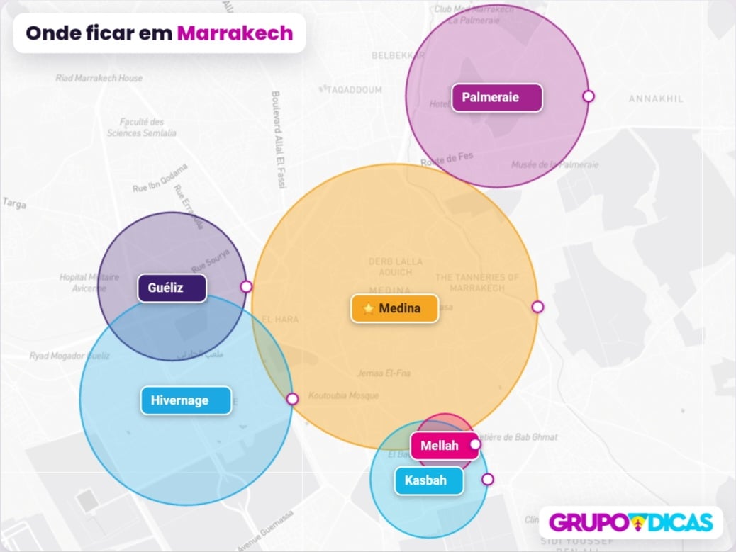 Mapa de Marrakech Mapa de Marrakech