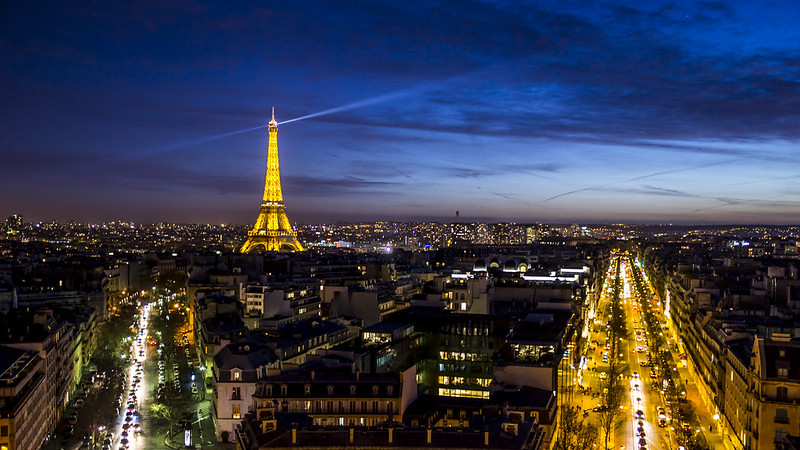 Vista de Paris na França