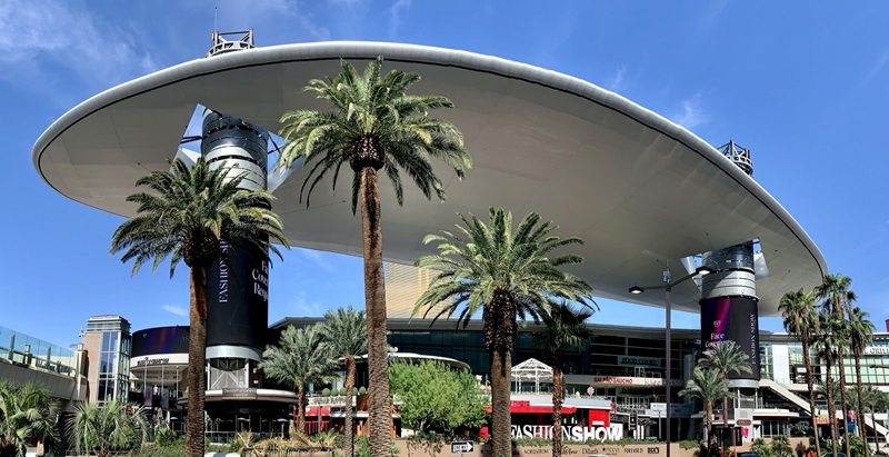 Fachada do shopping Fashion Show Mall em Las Vegas