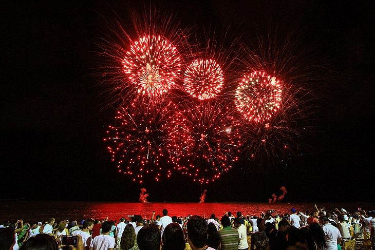 Fogos de artifício no Ano Novo em Maceió